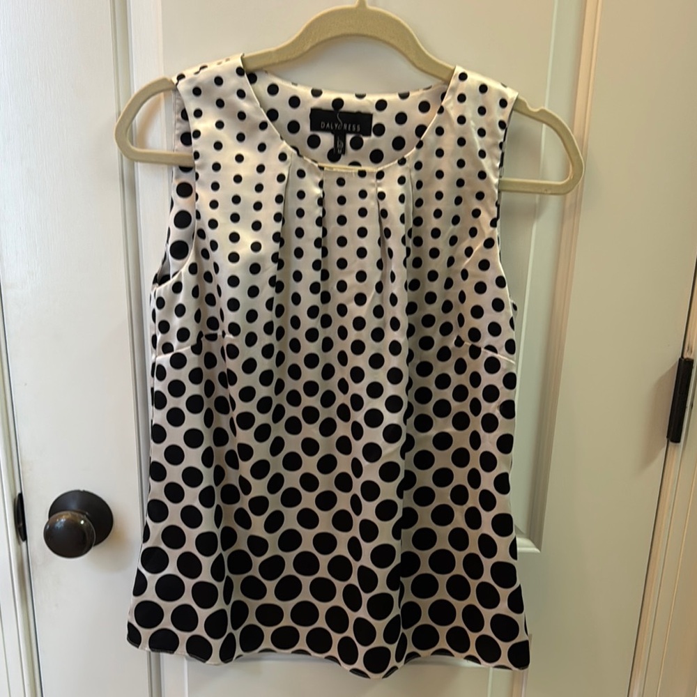 Dalydress silk top dotted